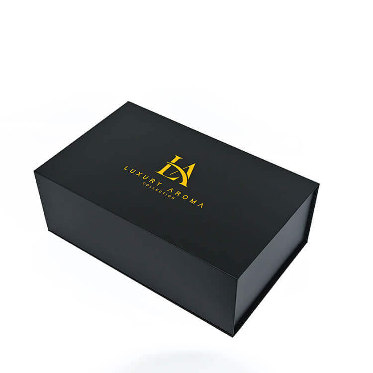 Luxury Folding Classic Black Large Magnetic Presentation Gift Hamper Box For Packing Luxury Folding Classic Black Large Magnetic Presentation Gift Hamper Box For Packing