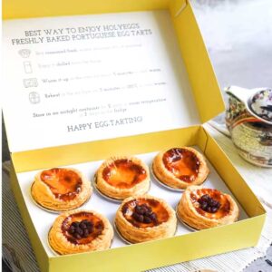 Portuguese Birthday Dessert Bakery Egg Tarts Box Egg Tart Food Packaging Box