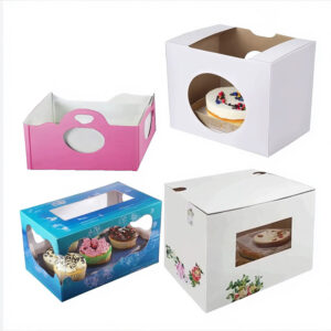 Wholesale Custom Coated Paper Logo Cake Biscuit Cookie Donut Box Embossed