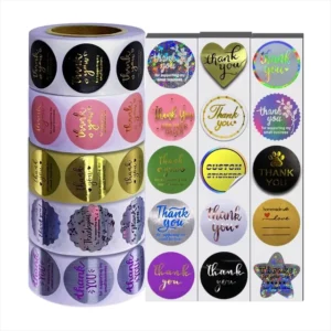 1″ 500 Labels per Roll Custom Printed Packaging Seal Labels Manufacturer