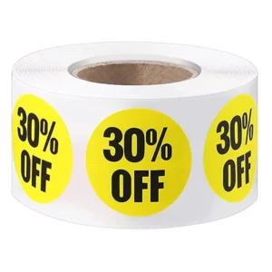 1-Inch 500-Count Adhesive Round Stickers for Clothes and Clearance Labels