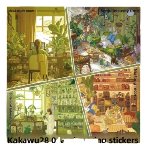 1 Pack 29.0 Landscape Healing Decompression Code Series 3D Miniature Scene DIY Self-Adhesive Die-Cut Printed PET+Paper