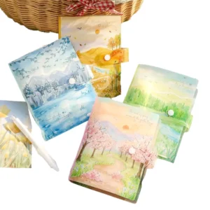 1-Piece Four Seasons Like a Song Series Fan Card and Photo Storage Album, PP Material, Digital Printing