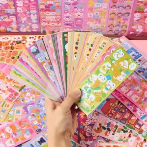 1-Sheet Laser Sticker Set for Kids, Kpop, DIY, Stationery, and Scrapbooking
