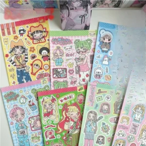 1-Sheet Pack Cute Korean Girl Character Stickers for DIY Decoration