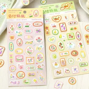 1 Sheet per Pack Grass and Trees Daily Notes Series Flower and Plant Themed Die Cut Backing Sheets