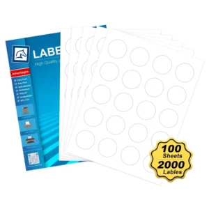 1.5″ Round Blank Handwriting Label Sheets for Bottles