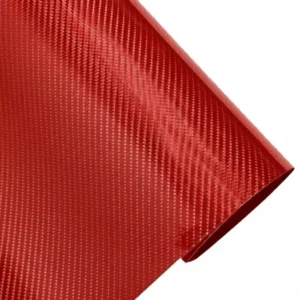 1.52*18M Red Roll 6D Carbon Fiber Film Sports Car Interior Dashboard Logo Badge Decal Color Change Glossy Self-Adhesive Stickers