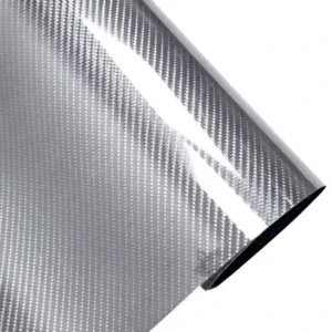 1.52*18M Roll Silver 6D Carbon Fiber Film Self adhesive Sports Car Interior Dashboard Decal Logo Badge Color Change Stickers