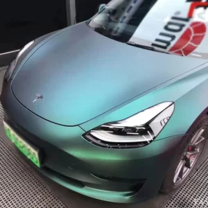 1.52x17M PVC Self-Adhesive Anti-Scratch Flat Green Vinyl Car Body Wrap Sticker Ultra Matte Finish