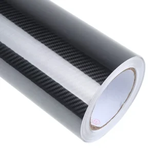 1.52x18M Gloss Black 5D 6D 7D Carbon Fiber Car Wrap Vinyl Film