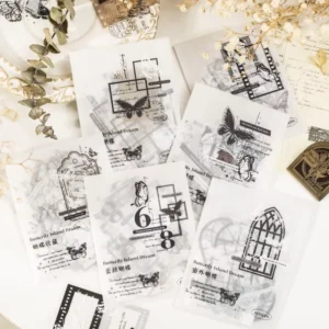 10-Piece Pack Light Retro Butterfly Decorative Stickers