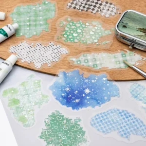 10 Stickers Per Pack Lightly Blended Notes Series Watercolor Blended Stickers Basic Texture Assets