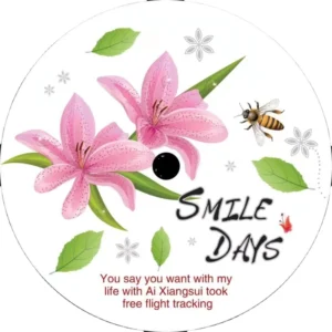 10 cm Flowers Design IML Round Label for Tub