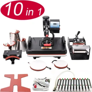 10-in-1 Sublimation Heat Press Machine for Cup, Mug, and T-Shirt Printing