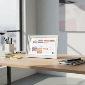 10.1″ Smart Digital Wall Calendar WiFi Sync Touch Screen ABS Family Schedule Electric Living Room Outdoor Office Kitchen Use