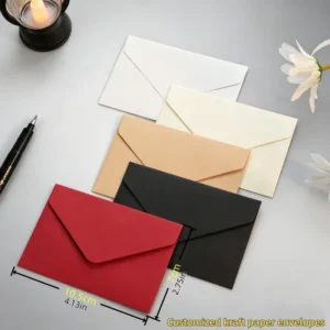 10.5x7cm Mini Wallet Envelopes Blank for Invitations and Greeting Cards with Custom Logo