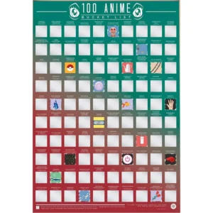 100 Anime Scratch-Off Poster Japanese Wall Art
