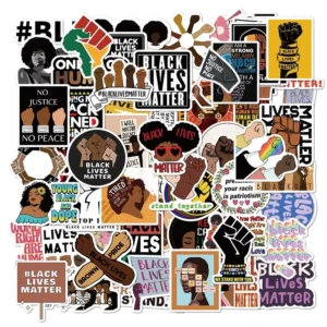 100 Pcs Black Lives Matter Melanin Vinyl Decorative Stickers for Women