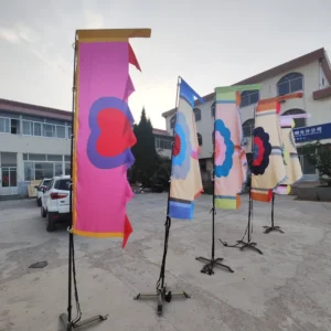 100% Polyester Satin Outdoor Waterproof Colorful Custom Festival Flag Banner