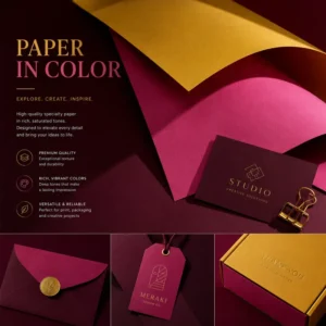 100% Post-Consumer Recycled Specialty Paper Textured Cardstock for Rigid Gift Box Packaging