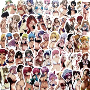 100 Waterproof PVC Sexy Girl Graffiti Stickers for Notebook, Water Cup, Helmet, Suitcase