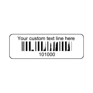 1000 Custom Printed Sequential Serial Number Barcode Asset Labels, Customized Size, Adhesive Roll Stickers