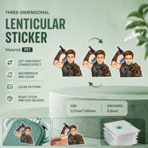 1000 Designs Waterproof Cartoon Changing Flips Decals 3D Lenticular Anime Motion Car Stickers PET Material UV Printed