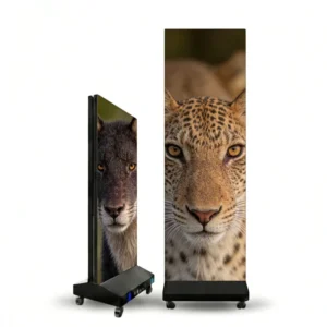 1000cd LED Electronic Poster Screen Standing Display HDR10 IP65 12-Bit Color