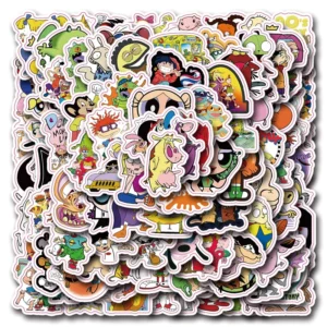 100PCS Classic Cartoon Stickers Waterproof PVC Funny Design
