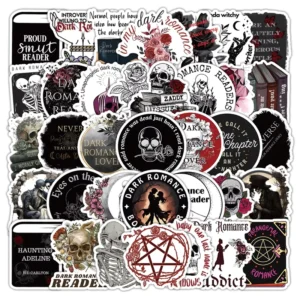 100PCS Gothic Style Book Reader Club Dark Romance Stickers
