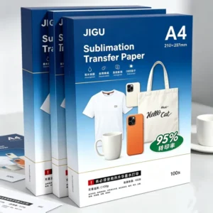 100gsm A4 White Sublimation Paper for Digital Printing on T-Shirts, Bags, Metals, and Mugs
