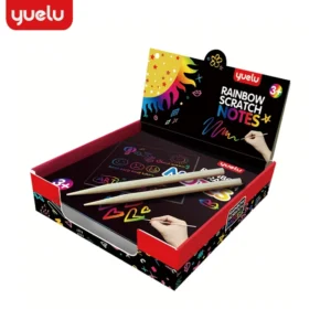 100pcs Rainbow Scratch Art Sketch Pads for Children and Adults DIY