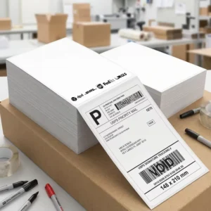 100x150mm Waterproof Heat-Sensitive Barcode Adhesive Fanfold Thermal Paper Rectangular Label Sticker Customizable Grocery Label