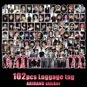 102-Piece Kpop ARIRANG World Tour Decor Stickers Featuring Jungkook, Taehyung, Suga, Jin, Jimin, RM and J-Hope