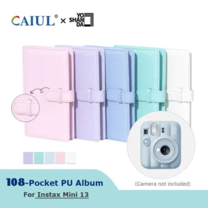108 Pocket PU Leather Mini Photo Album, Kpop, 3 Inch