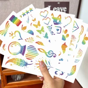 10pcs Cross-border Colorful Elements Tattoo Stickers Waterproof for Festival Parties Gatherings