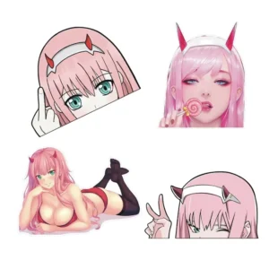 11 Design Anime Sexy Girl Car Reflective Peek Reflective Vinyl Stickers and Decals for Car Decoration