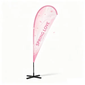 110G Polyester Fabric Custom Print Feather Flag Banner with Fiberglass Flagpole