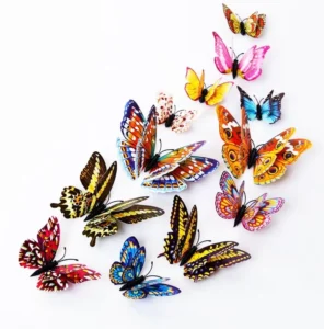12-Piece 3D Glowing Butterfly Wall Stickers for Kids’ Rooms and Bedrooms