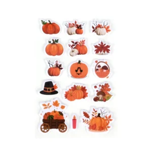 12 Pieces Per Pack Puffy Sticker Window Static Puffy Sticker Window Glass Puffy Sticker for Halloween Decoration
