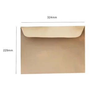 120gsm A4 Kraft Brown Paper Envelope with Peel-and-Seal Closure, Self-Adhesive White Envelope