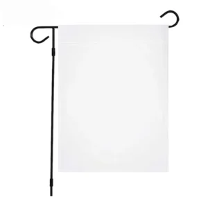 12×18 Inch Modern Double-Sided White Fabric Garden Banner Yard Flag for Anniversary, Sublimation Blank