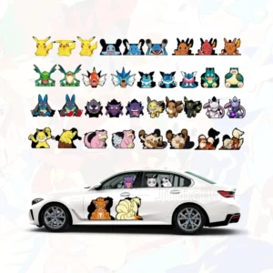 1400 Designs 10 15cm Custom 3D Lenticular PET Motion Anime Pokemoned Pikachu Eevee Car Cartoon Stickers Flips Decoration