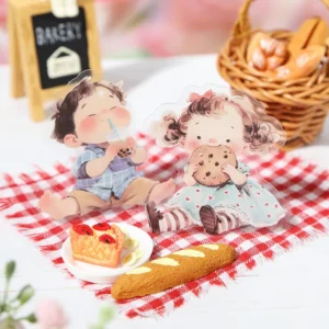 15 Sheets Per Pack Character Alien Theme PET Stickers Joyful Childhood Series 6 Cute Decoration