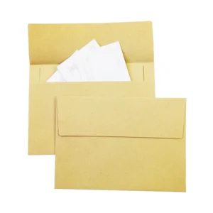 176 x 126 mm Vintage Kraft Paper Envelope for DIY Cards, Letters, and Money Packaging with Custom Design
