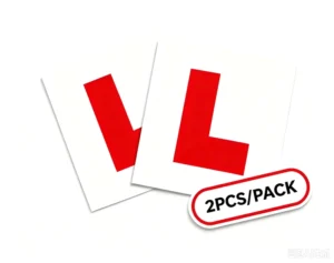 178 x 178 mm 2-Piece Magnetic L-Plate Car Sign Sticker for UK Learner Drivers