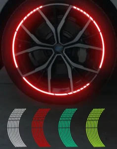 18-Inch Car Motorcycle Wheel Rim Stickers Luminous Car Wheel Hub Tyre Safety Reflective Strip Stickers