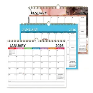 18 Month Large Wall Calendar Monthly Planner with Notes Section Spiral Bound for Home Office Organization