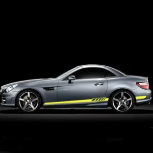 2 Pcs Car Door Side Stripe Skirt Vinyl Decal for SLK Class R170 R171 R172 SLK55 SLK200 250